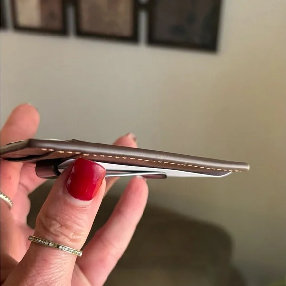 Authentic COACH 1941 Calf leather money clip card case - Picture 5 of 6